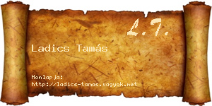 Ladics Tamás névjegykártya
