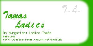 tamas ladics business card